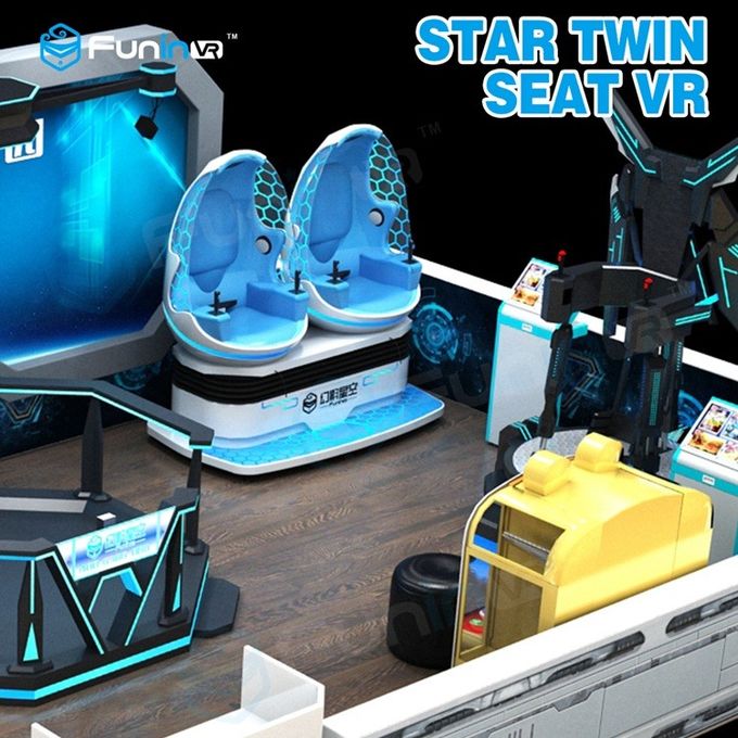1.2KW 360 องศา Motion 9d VR Simulator Cinema สองที่นั่งสำหรับ Theme Park