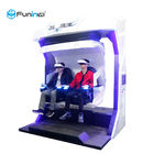 200 กิโลกรัม 220 โวลต์ Funin VR จีนจำลองรถไฟเหาะ 9D VR เก้าอี้สองที่นั่งจำลองเพื่อขายแผ่นโลหะ