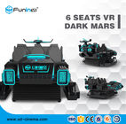 3.8KW 220 โวลต์ 9D VR จำลองรถไฟเหาะ 6 ที่นั่ง VR Dark Mars