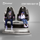 360 องศาความจริงเสมือน 9D VR เก้าอี้โรงหนังไข่ที่มี 2 ที่นั่ง