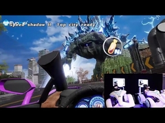 ไฟเบอร์กลาส 220V 9D VR Racing Karting Virtual Reality Simulator 400kg Vr Arcade Machine
