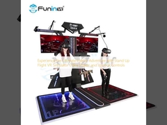 สัมผัสการผจญภัยภายในห้องสุดยอด ด้วยเครื่องจําลองการบิน VR Stand Up 0.8kw พลังงานและการควบคุม joystick