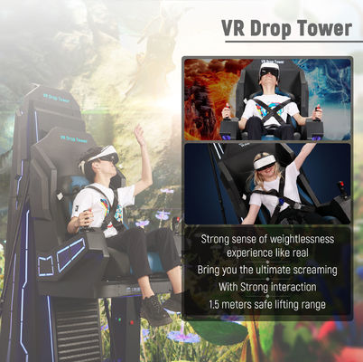9D Cinema Virtual Reality Machine เกม Drop Tower Flight Simulator
