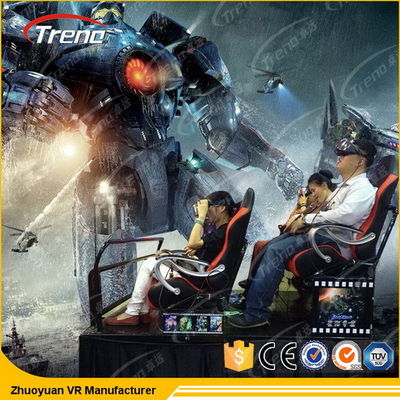 6 DOF Dynamic 5D การเคลื่อนไหว โรงภาพยนตร์ พร้อมระบบสั่นสะเทือนหลังการสั่นสะเทือน