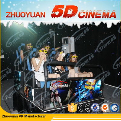 โรงภาพยนตร์ 3 มิติ DOF เสมือน ความจริง 5D พร้อมระบบจับสลิงแบบไดนามิกไฟฟ้า