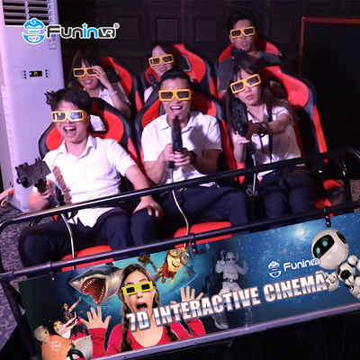 เครื่องเกมไฮดรอลิค 8D เสมือนจริง Theme Park Vr 7D 5D Cinema