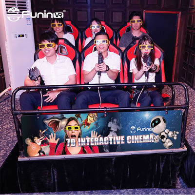 เครื่องเกมไฮดรอลิค 8D เสมือนจริง Theme Park Vr 7D 5D Cinema
