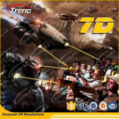 7 PCS 7D Shooting Games 6 DOF Snow Virtual Reality 5D Cinema Equipment  With Hydraulic / Electric Platform