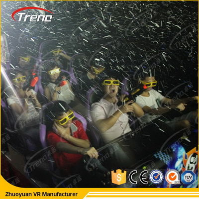 3 Dof ไฟฟ้า / ไฮโดรลิค 5D อุปกรณ์ โรงภาพยนตร์ 7D จำลอง โรงภาพยนตร์ที่มีเก้าอี้เคลื่อนไหว