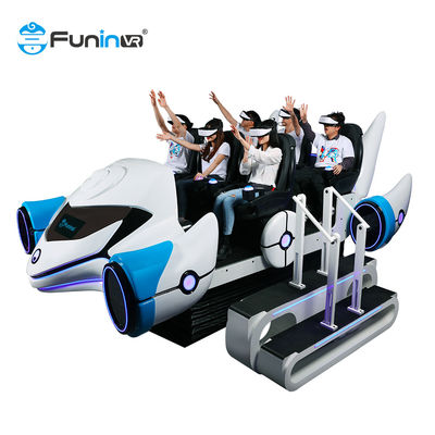 360 Roller Coaster 9D VR Simulator 6 ที่นั่งเก้าอี้เคลื่อนไหวอุปกรณ์เสมือนจริง