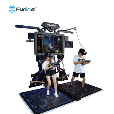 0.8kw 9D VR Game Machine Shooting Simulator ผู้เล่นหลายคน FPS Theme Park Equipment