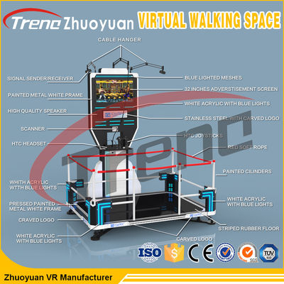 แพลตฟอร์ม VR Infinite Space เสมือนเดินจริง 360 °ผู้เล่นคนเดียวสำหรับศูนย์การค้า