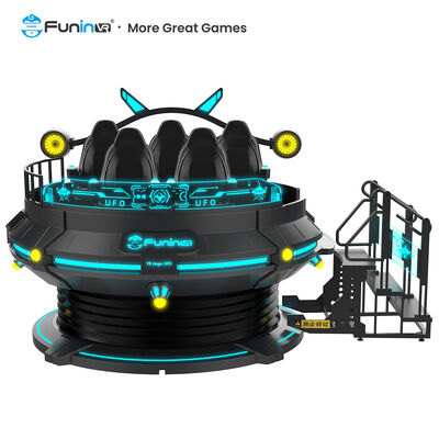 เครื่องจำลองการเคลื่อนไหวเสมือนจริง 360° เครื่องเกม VR Arcade หมุนได้ เกมรถไฟเหาะ VR สุดดื่มด่ำ