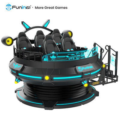 เครื่องจำลองการเคลื่อนไหวเสมือนจริง 360° เครื่องเกม VR Arcade หมุนได้ เกมรถไฟเหาะ VR สุดดื่มด่ำ