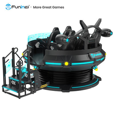 เครื่องจำลองการเคลื่อนไหวเสมือนจริง 360° เครื่องเกม VR Arcade หมุนได้ เกมรถไฟเหาะ VR สุดดื่มด่ำ