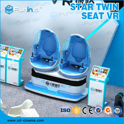 2 Players 9D VR Simulator Roller Coaster เกมสำหรับเด็กฝึกอบรมอิเล็คทรอนิคส์