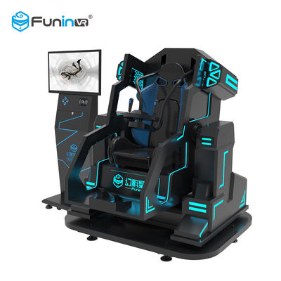 สวนสนุก 9D VR Simulator ผู้เล่นเดี่ยว VR Mecha Black พร้อมไฟ LED