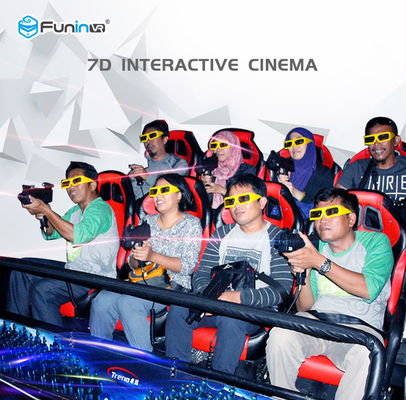 เกมยิงต่อสู้ผู้เล่นหลายคน 9D Cinema Simulator Rider หน้าจอโลหะ 110V / 220V