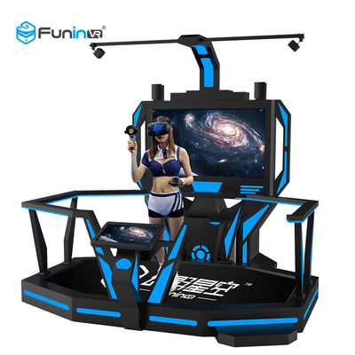 220V VR Space Walking Platform เกมจักร 1 ผู้เล่นสีน้ำเงินกับดำ