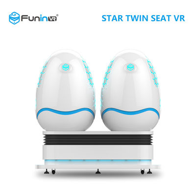 Blue + White 2 Players 9D VR Simulator พร้อมแพลตฟอร์ม Crank ไฟฟ้า
