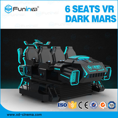 6 ที่นั่ง VR Dark Mars 9D VR Simulator พร้อมแพลตฟอร์มไฟฟ้ารับประกัน 1 ปี