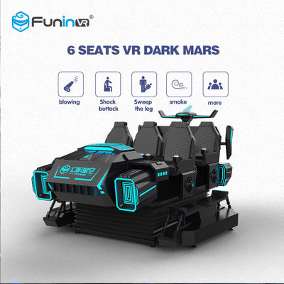 6 ที่นั่ง VR Dark Mars 9D VR Simulator พร้อมแพลตฟอร์มไฟฟ้ารับประกัน 1 ปี