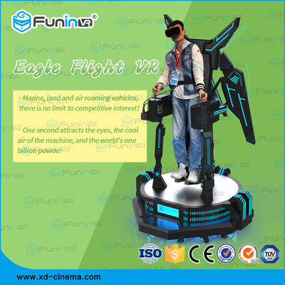 มุมมอง 360 องศาแบบอินเทอร์แอกทีฟโรงหนัง 9D VR Eagle Simulator พร้อมปืนยิง 220 V