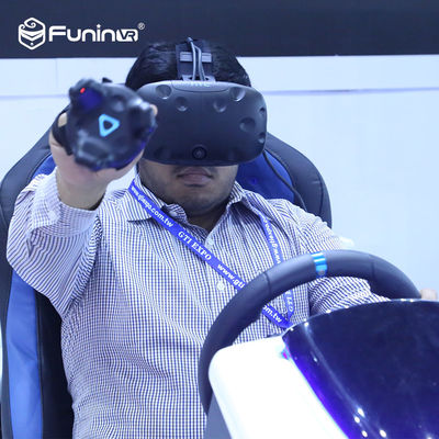 220V เด็ก / เด็ก 9D VR Simulator VR Racing รถแข่งโกคาร์ท 360 องศา