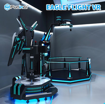 ผู้เล่นคนเดียวยืนแพลตฟอร์ม VR Flight Simulator 360 องศาการหมุน