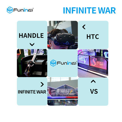 ผู้เล่น 2 คน 9D VR Shooting Simulator กับ HTC Vive Headset สำหรับคนวัยกลางคน