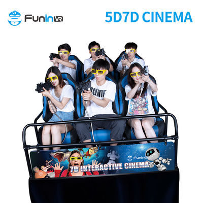 สวนสนุก 8.0kw 80pcs 7D 5D Cinema Simulator พร้อม 8 9 12 ที่นั่ง