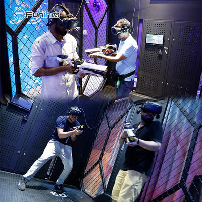 VR + Park Rides เกมอาเขตอิเล็กทรอนิกส์ผู้เล่นหลายคน 9D VR Dynamic Escape Room VR