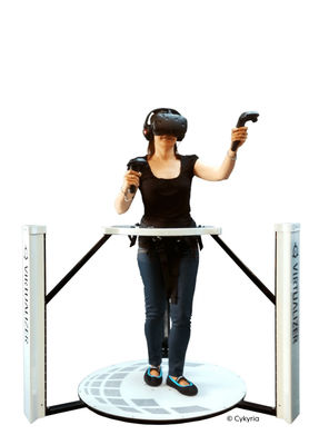 สวนสนุก Virtual Reality Treadmill Shooting Walker Simulator VR Walker
