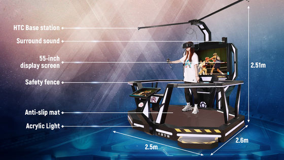 การโต้ตอบของผู้ชำระเงิน 1 ราย Station 9D Virtual Reality Beat Game Machine โหลดยอดนิยม 200 กก โอกาสช้อปปิ้งมอลล์