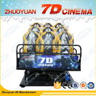 สวนสนุกเกมยิง 7D โรงภาพยนตร์ จำลอง 6 ที่นั่งพร้อมระบบไฟฟ้า