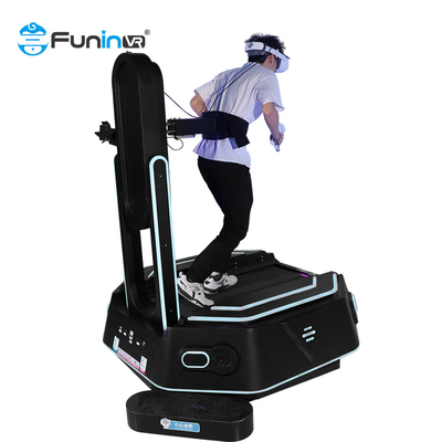 สวนสนุกแบบโต้ตอบ Shooting Vr Standing Platform 9D Virtual Reality Treadmill