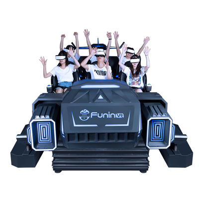 6 ที่นั่ง 9 มิติ VR รอลเลอร์โคสเตอร์ ซิมูเลอเตอร์ ด้วยอุณหภูมิและลมที่จริงจัง