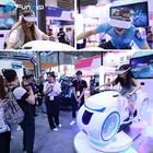 E3 หมวกนิรภัย 9D VR จำลอง รถจักรยานยนต์ไฟฟ้า VR เครื่องสีขาวพร้อมไฟ LED