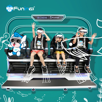 สนุกสนาน 9D Virtual Reality Simulator เสียงรอบตัว การบํารุงรักษาต่ํา 220V
