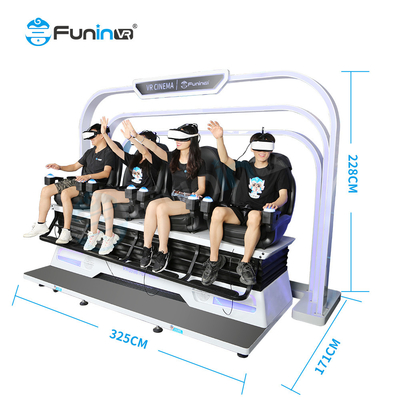 สนุกสนาน 9D Virtual Reality Simulator เสียงรอบตัว การบํารุงรักษาต่ํา 220V