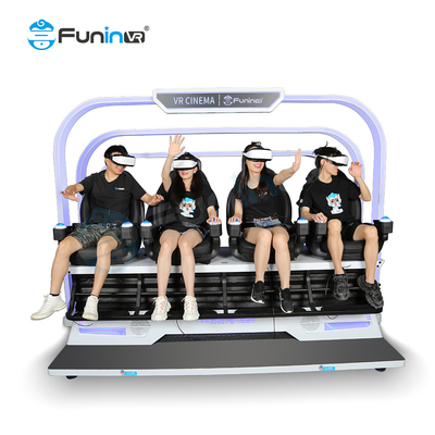 สนุกสนาน 9D Virtual Reality Simulator เสียงรอบตัว การบํารุงรักษาต่ํา 220V