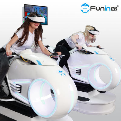 สวนสนุกนั่ง VR moto 360 องศา 9D VR Moto Simulator เครื่องอาเขต Interactive VR
