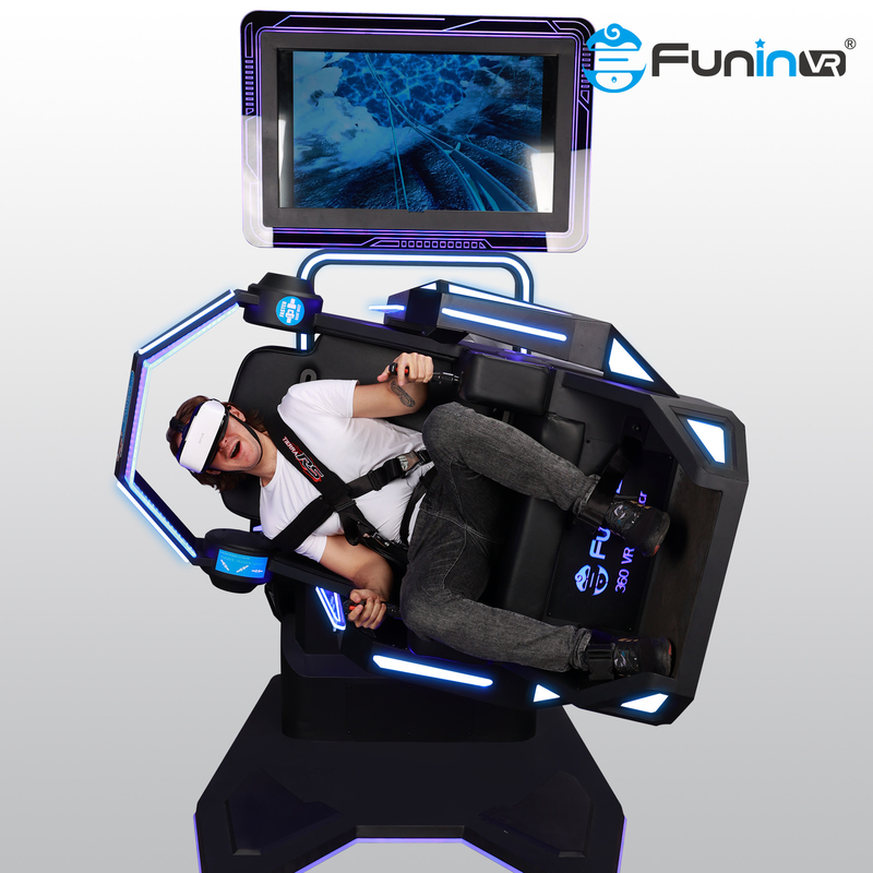VR 360 รถไฟเหาะจำลองการบิน vr เครื่องเกมสำหรับห้างสรรพสินค้าสนุก vr Simulator