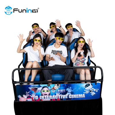 โครงการธุรกิจโรงภาพยนตร์ 7D แบบโต้ตอบสำหรับโรงภาพยนตร์ 7d ไฟฟ้า 9 ที่นั่งสีแดง