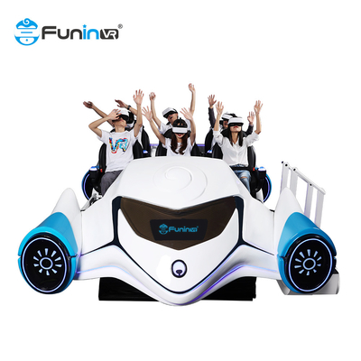360 Roller Coaster 9D VR Simulator 6 ที่นั่งเก้าอี้เคลื่อนไหวอุปกรณ์เสมือนจริง