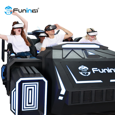 6 ที่นั่ง Black 9D Vr การออกแบบยานอวกาศ 9d Cinema Virtual Reality จำลองขี่เครื่องเกม 9d Vr