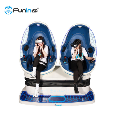 อาเขตการยิงเสมือนจริง 9D เก้าอี้ไข่ 2 ที่นั่ง 9D VR Cinema ที่นั่งเดียว
