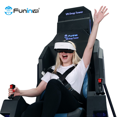 9D Virtual Reality VR Drop Tower เหล็กโลหะ 9D Machine 9D VR Simulator
